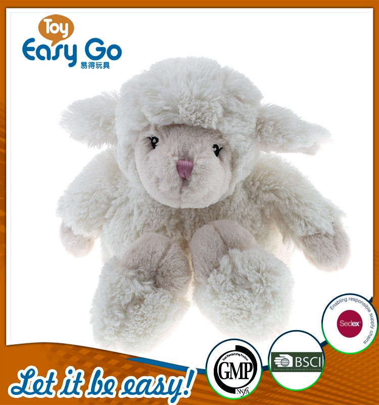 GMP customized sitting white sheep for baby 